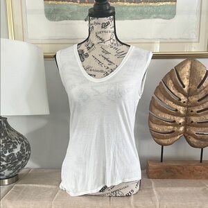 Bcbgmaxazria Cream Fitted Sleeveless Tank Top